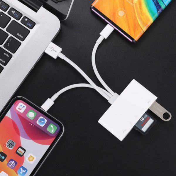 Three-in-one Multi-function IPad Camera OTG Adapter
